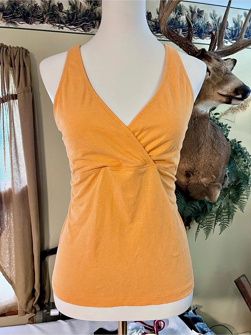 Nike Dri-FIT Racerback Tank in Orange Size Medium